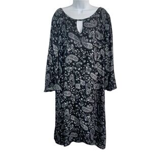 TERRA & SKY Paisley Print Flutter Sleeve Dress Sz 16W/18W